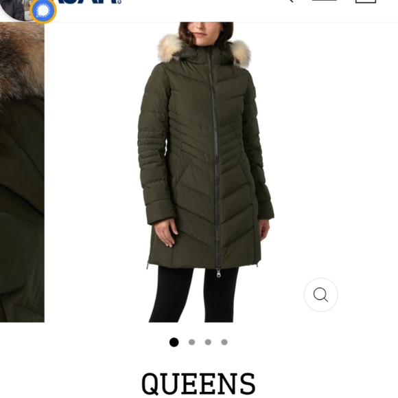 Olive Green Pajar Parka with fur lined hood - Picture 11 of 11